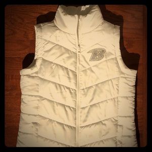 White Baltimore Ravens puffer vest